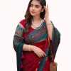 বাটিক ডিজাইনের ডিজিটাল প্রিন্ট শাড়ি (ব্লাউসসহ)