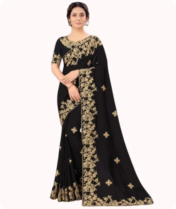 ইন্ডিয়ান জর্জেট শাড়ি ( ব্লাউজসহ)